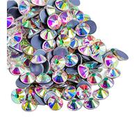 Beadsland Hotfix Strasssteine, 1440 Stück Flatback Kristall Strasssteine für Bastelarbeiten, Kleidung, DIY Dekorationen, Kristall AB, SS12, 3,0-3,2 mm