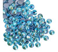Beadsland Hotfix Strasssteine, 1440 Stück Flatback Kristall Strasssteine zum Basteln, Kleidung, Basteln, Dekorationen, Aquamarin AB, SS12, 3.0-3.2 mm