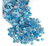 Beadsland Hotfix Strasssteine, 1440 Stück Flatback Kristall Strasssteine zum Basteln, Kleidung, Basteln, Dekorationen, Aquamarin, SS12, 3.0-3.2 mm