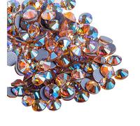 Beadsland Hotfix Strasssteine, 288 Stück Flache Rückseite Kristall Strasssteine zum Basteln Kleidung Basteln Dekoration, Champagnerfarben AB, SS30, 6.3-6.5mm