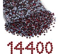 Beadsland Hotfix Strasssteine Bulk,14400pcs Rot Hot Fix Strasssteine für Kunsthandwerk Kleidung DIY Dekoration,Dunkles Siam,SS16,3.8-4.0mm