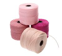 Beadsmith S-Lon Bead Cord, Size 18, Tulips Color Mix, 4 Colors 77 Yards Each