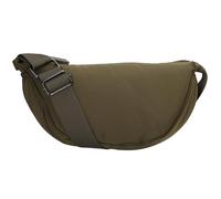 Beagles Charm London - Umhängetasche Damen Halbmondform - Kleine Crossbody Tasche mit breitem Logo-Gurt - Verstellbarer Schulterriemen - Mehrere Farben - Alltag & Abend - Dunkelgrün