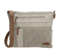 Beagles Hide & Stitches Damen Umhängetasche - 100% Echtleder - Verstellbarer Gurt - Kompakt - Alltag und Freizeit - Hochwertig verarbeitet - Silver