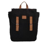 Beagles Hide & Stitches - Leder Rucksack für Damen - Rucksacktasche Damen 2 in 1 wandelbar zur Handtasche - City Rucksack elegant mit Reißverschlussklappe, Innenfach & Rückfach - Schwarz