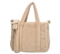 Beagles - Weekender Tasche Damen groß Teddy Reisetasche Handgepäck 40x30x20 weicher Weekender mit Reißverschluss verstellbarem abnehmbarem Schultergurt und Innenfächern - Creme