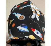 Beanie 54cm Baumwoll Jersey Stoff Astronaut Digital Druck Baumwoll...