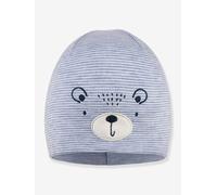 Beanie Bärgesicht mit Streifen Kinder Sterntaler himmelblau Gr. 53 cm