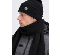 Beanie BLEND "BHScean Pack", Herren, Gr. onesize, schwarz, Feinstrick, 100% Polyacryl, unifarben, Mützen Beanie, Stylisches Set aus Mütze und Schal (20183909-0) schwarz