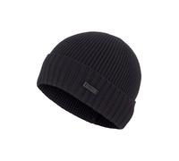 BOSS Herren Mütze, Schurwolle - Fati, Beanie, Rippstrick, One Size, einfarbig Blau