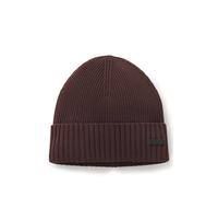 Beanie BOSS "Fati", Herren, braun (schwarz braun 209), Grobstrick, Wolle, unifarben, Mützen Beanie, aus Wolle in Rippenstrick, unisex (65632109-0) schwarz braun 209