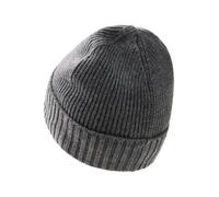 Beanie BOSS "Flavio", Herren, grau (medium grau 030), Strick, Wolle, unifarben, Mützen Beanie, aus Wolle in Rippenstrick, unisex (82617267-0) medium grau 030