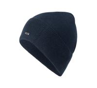 Beanie BOSS "Lari_hat", Damen, dunkelblau 404, Strick, Materialmix, unifarben, Mützen Beanie, mit Aufschlag in Rippoptik (44395069-0) dunkelblau 404
