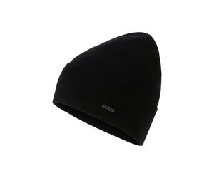 Beanie BOSS "Lari_hat", Damen, schwarz (schwarz 001), Strick, Materialmix, unifarben, Mützen Beanie, mit Aufschlag in Rippoptik (95665727-0)