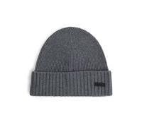 BOSS Gerippte Mütze aus Schurwolle - Style Fati, 50495306 Grau ONESI