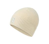 Beanie BOSS ORANGE "Akaio_R_Hat", Herren, beige (light beige 271), Rippstrick, Wollmischung, Mützen Beanie, Ton in Ton Logo-Badge, unisex (92369539-0) light beige 271
