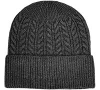 Beanie CAPELLI NEW YORK, Damen, dunkelgrau, Strick, Obermaterial: 50% Polyacryl, 50% Polyester, gemustert, unifarben, Mützen Beanie, Feinstrick, Zopfmuster, Einheitsgröße (31084206-0) dunkelgrau
