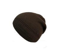 Beanie CAPELLI NEW YORK, Damen, olive, Strick, Materialmix, Mützen Beanie, Metall-Logo, gerafft, Feinstrick (11366300-0) olive