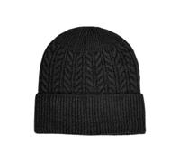 Beanie CAPELLI NEW YORK, Damen, schwarz, Strick, Obermaterial: 50% Polyacryl, 50% Polyester, gemustert, unifarben, Mützen Beanie, Feinstrick, Zopfmuster, Einheitsgröße (82378869-0) schwarz