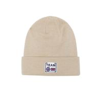 Beanie CHIEMSEE, Herren, beige (birch), Kunstfaser, unifarben, Mützen Beanie, - mit Logo Label (26172421-0) birch