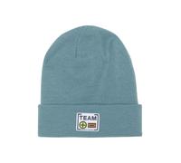 Beanie CHIEMSEE, Herren, blau (hydro), Kunstfaser, unifarben, Mützen Beanie, - mit Logo Label (30526929-0) hydro
