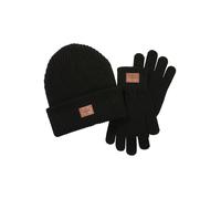 Beanie CHIEMSEE, Herren, Gr. S/M, schwarz beauty, Obermaterial: 45% Baumwolle, 45% Polyacryl, 10% Elasthan, Mützen Beanie (82231705-S) schwarz beauty