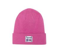 Beanie CHIEMSEE, Herren, pink (sugar plum), Kunstfaser, unifarben, Mützen Beanie, - mit Logo Label (47014223-0) sugar plum