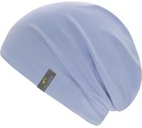 Beanie CHILLOUTS "Acapulco Hat", Damen, lavender blau, Web, Baumwollmischung, unifarben, Mützen Beanie, klassische Forrm, kleines Markenlogo, Doppellagig (70168535-0) lavender blau