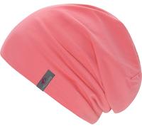 Beanie CHILLOUTS "Acapulco Hat", Damen, pink, Web, Baumwollmischung, unifarben, Mützen Beanie, klassische Forrm, kleines Markenlogo, Doppellagig (17562819-0) pink