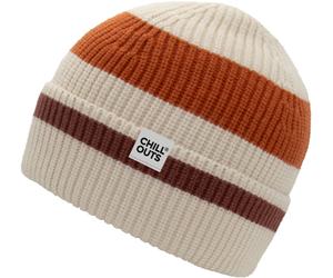 Beanie CHILLOUTS "Bastian Hat", Herren, beige (cream), Materialmix, gestreift, Mützen Beanie, mit sportlichem Streifen-Design, Logo-Label (53149359-0) cream
