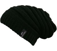 Beanie CHILLOUTS "Brian Hat", Herren, schwarz, Strick, Kunstfaser, unifarben, Mützen Beanie, Modernes, geripptes Strickmuster mit Rippenbündchen (61900165-0) schwarz
