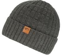 Beanie CHILLOUTS "Bruno Hat", Herren, grau (dunkelgrau), Rippstrick, Kunstfaser, unifarben, Mützen Beanie, mit dezentem Logo (88083144-0) dunkelgrau