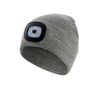 Beanie CHILLOUTS "ChillLight Hat", Jungen, Gr. - (47/55), grau, Feinstrick, Materialmix, Mützen Beanie, Mütze mit integriertem Licht (96457649-0) grau