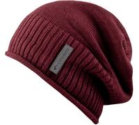 Beanie CHILLOUTS "Etienne Hat", Damen, rot (burgundy), Strick, Baumwolle, Mützen Beanie, Strickbeanie mit Rollkante (81498412-0) burgundy