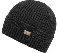 Beanie CHILLOUTS "Flynn Hat", Damen, schwarz (dunkelgrau melange), Strick, Obermaterial: 60% Polyamid, 26% Viskose, 14% Polyester, Mützen Beanie (40336113-0) dunkelgrau melange