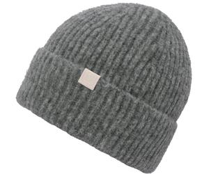 Beanie CHILLOUTS "Heli Hat", Damen, grau, Obermaterial: 78% Polyester, 12% Polyamid, 6% Wolle, 4% Elasthan, Mützen Beanie, aus dickem Material im Rippstrick (59934826-0) grau
