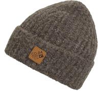 Beanie CHILLOUTS "Ines Hat", Damen, braun (schwarz braun), Grobstrick, Kunstfaser, meliert, Mützen Beanie, Strickmütze in leicht melierter Optik (75015900-0) schwarz braun
