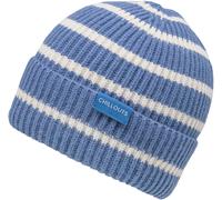 Beanie CHILLOUTS "Jette Hat", Damen, blau, Rippstrick, Kunstfaser, gestreift, Mützen Beanie, mit elastischer Passform und Umschlag (97636514-0) blau