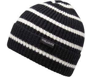 Beanie CHILLOUTS "Jette Hat", Damen, schwarz, Rippstrick, Kunstfaser, Mützen Beanie, mit elastischer Passform und Umschlag (90967564-0) schwarz