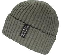Beanie CHILLOUTS "Juri Hat", Damen, grau (taupe), Rippstrick, Baumwollmischung, unifarben, casual, Mützen, Mit breitem Umschlag (56161701-0) taupe