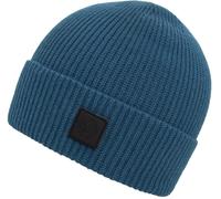 Beanie CHILLOUTS "Karl Hat", Damen, blau, Rippstrick, Obermaterial: 100% Baumwolle, unifarben, Mützen, Einheitsgröße, flexibel ca. 53-62 cm, vielseitig kombinierbar (14009737-0) blau