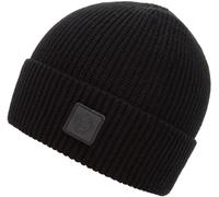Beanie CHILLOUTS "Karl Hat", Damen, schwarz, Rippstrick, Obermaterial: 100% Baumwolle, unifarben, Mützen, Einheitsgröße, flexibel ca. 53-62 cm, vielseitig kombinierbar (56978241-0) schwarz