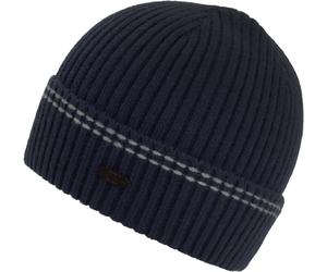 Beanie CHILLOUTS "Kiran Hat", Damen, blau (navy), Strick, Materialmix, Mützen Beanie, mit Umschlag und Rippstrickoptik (26032632-0) navy