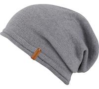 Beanie CHILLOUTS "Leicester Hat", Herren, grau (hellgrau), Feinstrick, Wollmischung, unifarben, Mützen Beanie, Feinstrick, aus Merinowolle mit weicher Haptik (62496225-0) hellgrau