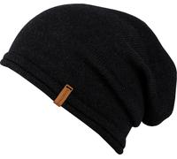 Beanie CHILLOUTS "Leicester Hat", Herren, schwarz, Feinstrick, Wollmischung, unifarben, Mützen Beanie, wärmend, aus Merinowolle mit edlem Look & weicher Haptik (31017419-0) schwarz