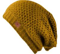 Beanie CHILLOUTS "Nele Hat", Damen, curry, Wolle, Mützen Beanie, mit weichem Fleece innen, atmungsaktiv, temperaturregulierend (43054623-0) curry