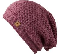 Beanie CHILLOUTS "Nele Hat", Damen, rosa (rose), Wolle, Waffelmuster, unifarben, Mützen Beanie, mit weichem Fleece innen, atmungsaktiv, temperaturregulierend (29900918-0) rose