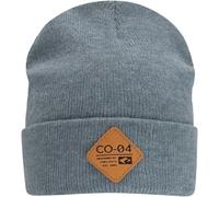 Beanie CHILLOUTS "Nicki Hat", Damen, blau (stone blau), Feinstrick, Kunstfaser, unifarben, Mützen Beanie, mit stilvollem Logo-Emblem (85482430-0) stone blau