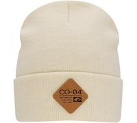 Beanie CHILLOUTS "Nicki Hat", Damen, weiß (sanftes weiß), Feinstrick, Kunstfaser, unifarben, Mützen Beanie, mit stilvollem Logo-Emblem (60185145-0) sanftes weiß