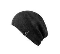Beanie CHILLOUTS "Osaka Hat", Herren, grau (dunkelgrau), Strick, Baumwolle, unifarben, Mützen Beanie, Slouch-Mütze mit strukturierter Oberfläche (50460739-0) dunkelgrau